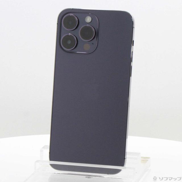 (中古)Apple iPhone14 Pro Max 256GB ディープパープル MQ9E3J/A SIMフリー(305-ud)