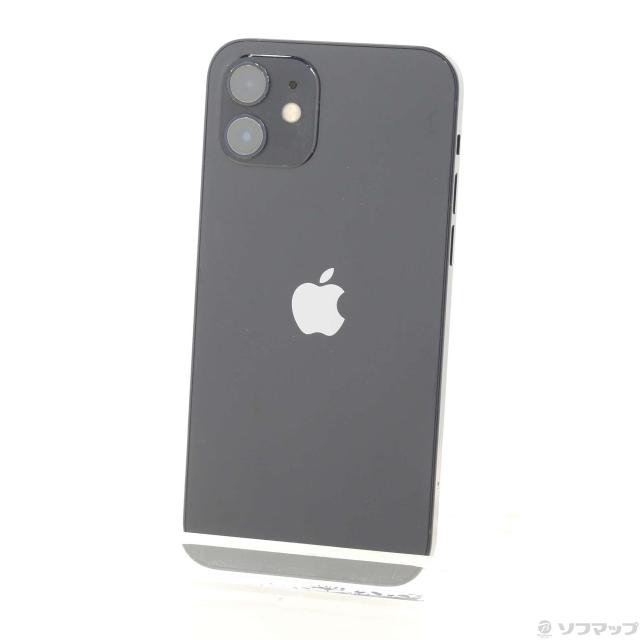 (中古)Apple iPhone12 64GB ブラック MGHN3J/A SIMフリー(269-ud)