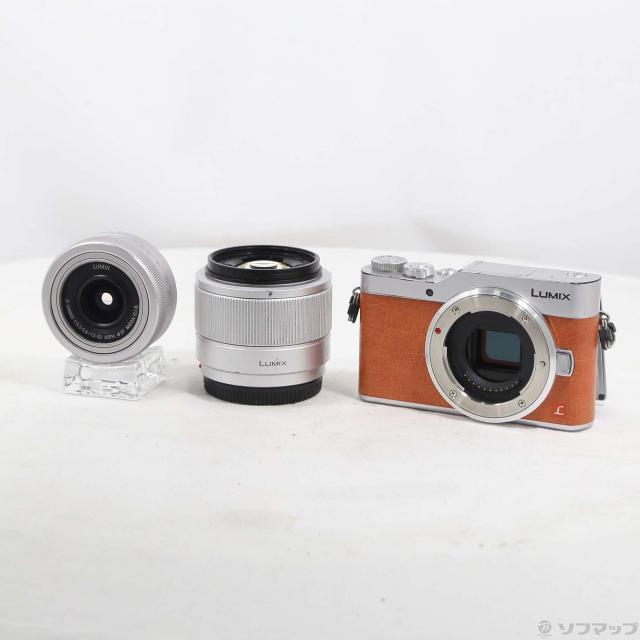 (中古)Panasonic LUMIX DC-GF9W-D ダブルレンズキット オレンジ色(262-ud)