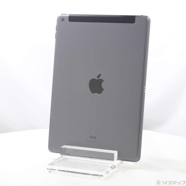 (中古)Apple iPad 第7世代 128GB スペースグレイ MW6E2J/A auロック解除SIMフリー(251-ud)
