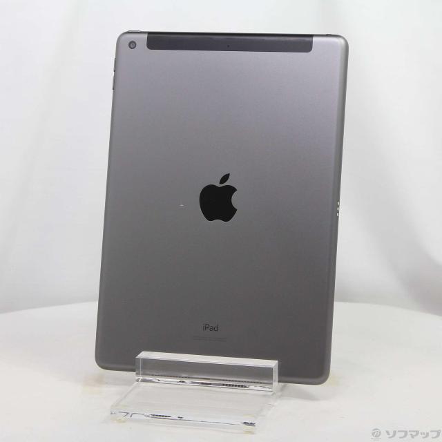 (中古)Apple iPad 第7世代 128GB スペースグレイ MW6E2J/A auロック解除SIMフリー(258-ud)