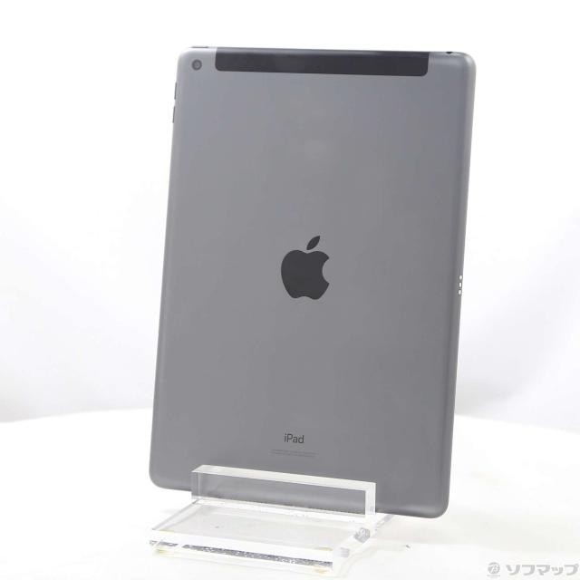 (中古)Apple iPad 第7世代 128GB スペースグレイ MW6E2J/A auロック解除SIMフリー(198-ud)