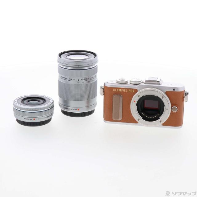 (中古)OLYMPUS PEN E-PL8 EZダブルズームキット (赤銅色)(258-ud)