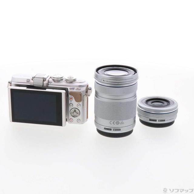(中古)OLYMPUS PEN E-PL8 EZダブルズームキット (赤銅色)(258-ud)