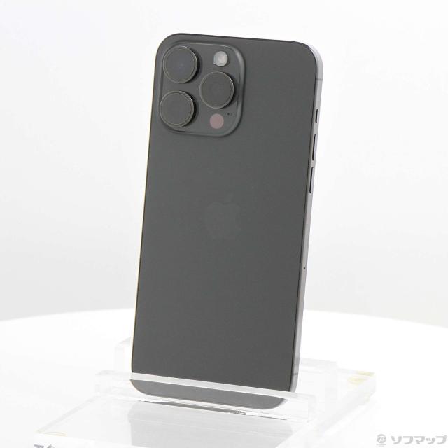 (中古)Apple iPhone15 Pro Max 256GB ブラックチタニウム MU6P3J/A SIMフリー(269-ud)