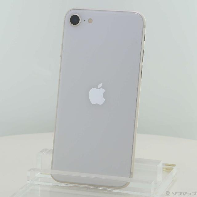 (中古)Apple iPhone SE 第3世代 64GB スターライト MMYD3J/A SIMフリー(297-ud)