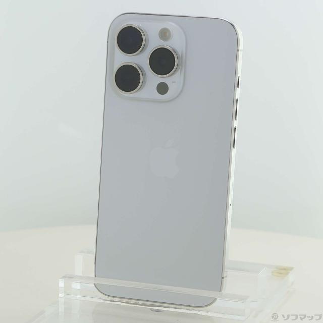 (中古)Apple iPhone15 Pro 256GB ホワイトチタニウム MTUD3J/A SIMフリー(344-ud)