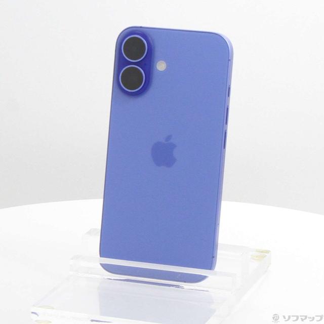 (中古)Apple iPhone16 128GB ウルトラマリン MYDU3J/A SIMフリー(262-ud)
