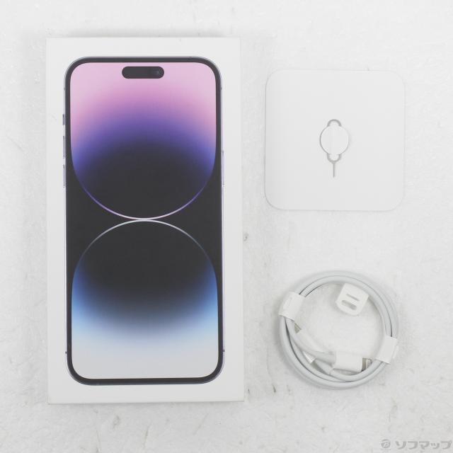 中古)Apple iPhone14 Pro Max 512GB ディープパープル MQ9J3J/A SIM