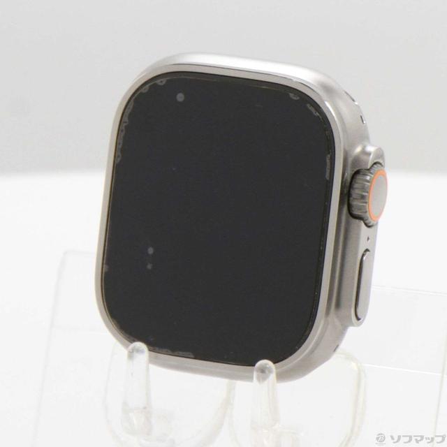 (中古)Apple Apple Watch Ultra GPS + Cellular 49mm チタニウムケース バンド無し(377-ud)