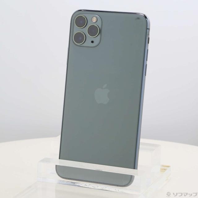 (中古)Apple iPhone11 Pro Max 256GB ミッドナイトグリーン MWHM2J/A SIMフリー(258-ud) 35,813円