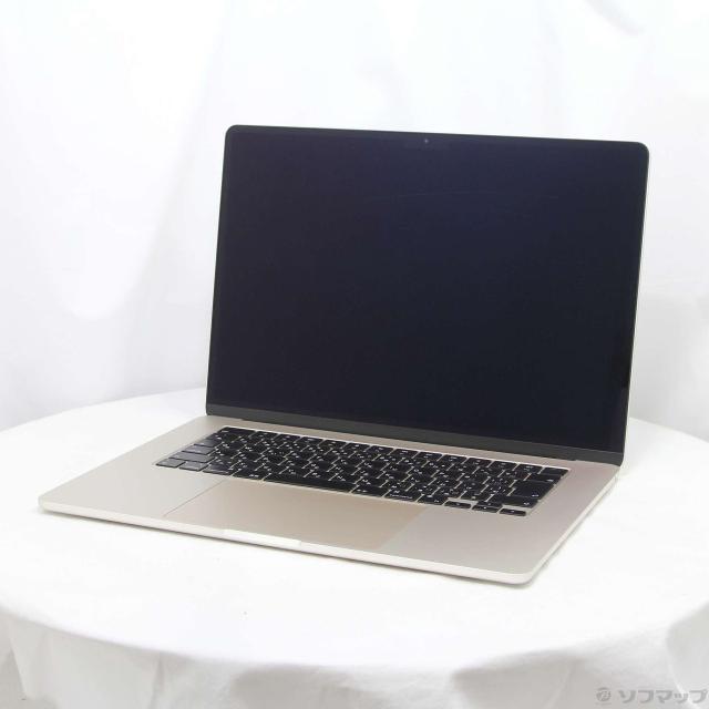 (中古)Apple MacBook Air 15.3-inch Mid-2023 MQKV3J/A Apple M2 8コアCPU_10コアGPU 8GB SSD512GB スターライト (26.3 Tahoe)(258-ud)