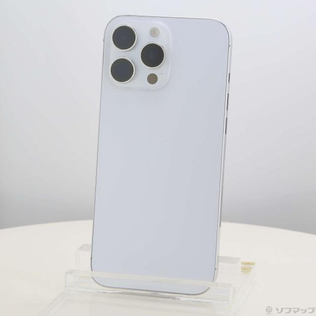(中古)Apple iPhone16 Pro Max 256GB ホワイトチタニウム MYWH3J/A SIMフリー(258-ud)