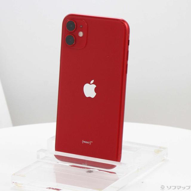 (中古)Apple iPhone11 64GB プロダクトレッド MWLV2J/A SIMフリー(262-ud)