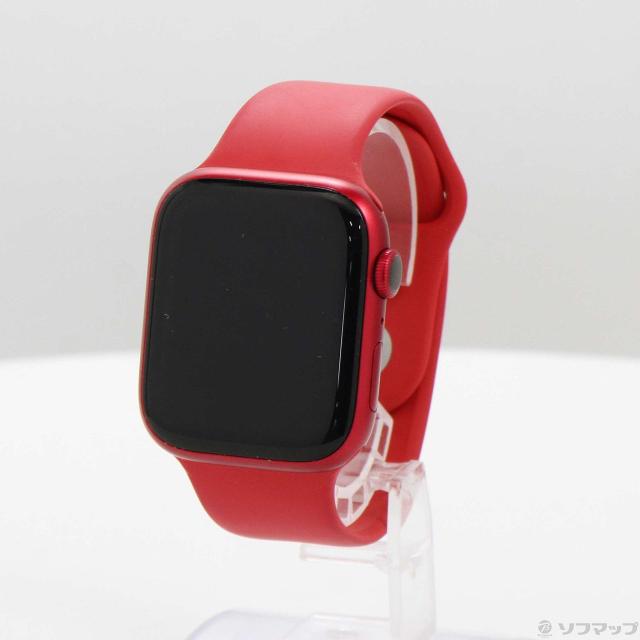 (中古)Apple Apple Watch Series 9 GPS 45mm (PRODUCT)REDアルミニウムケース (PRODUCT)REDスポーツバンド(377-ud)