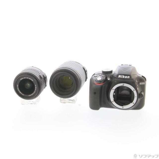 (中古)Nikon NIKON D3300 ダブルズームキット (2416万画素/SDXC)(251-ud)