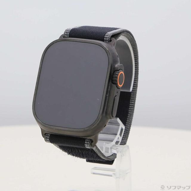 (中古)Apple Apple Watch Ultra 3 GPS + Cellular 49mm ブラックチタニウムケース ブラック/チャコールトレイルループ(262-ud)