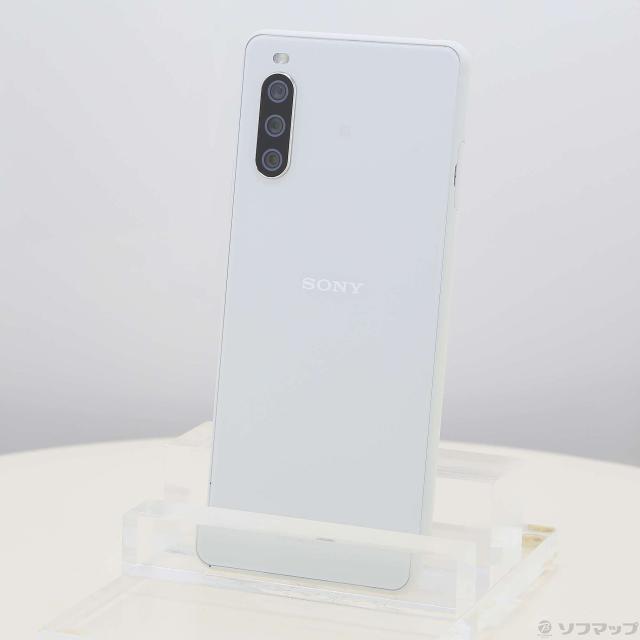 (中古)SONY Xperia 10 III Lite 64GB ホワイト XQ-BT44 楽天 SIMフリー(349-ud)