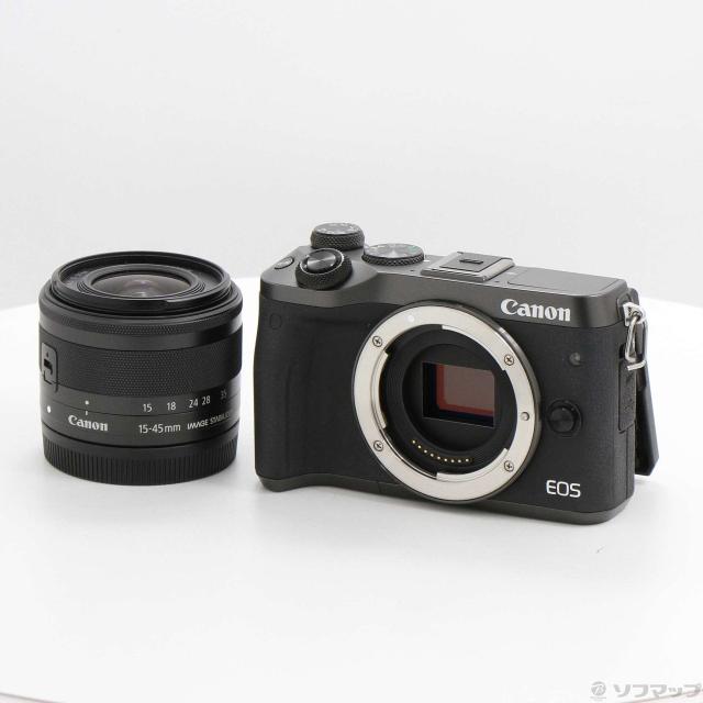 (中古)Canon ミラーレスカメラ EOS M6 (ブラック)・EF-M15-45 IS STM レンズキット(305-ud)