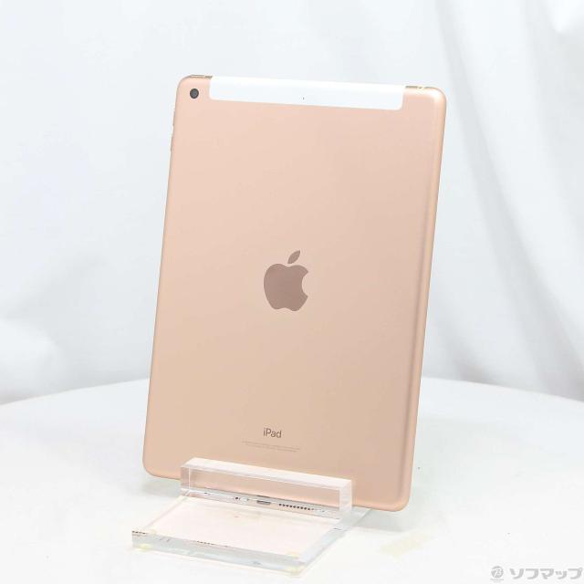 (中古)Apple iPad 第6世代 32GB ゴールド MRM02J/A auロック解除SIMフリー(196-ud)