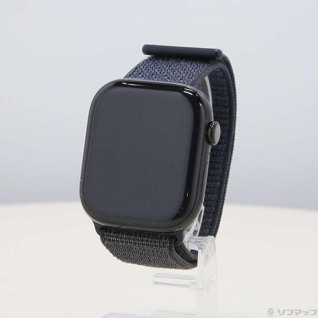 (中古)Apple Apple Watch Series 10 GPS 46mm ジェットブラックアルミニウムケース インクスポーツループ(262-ud)