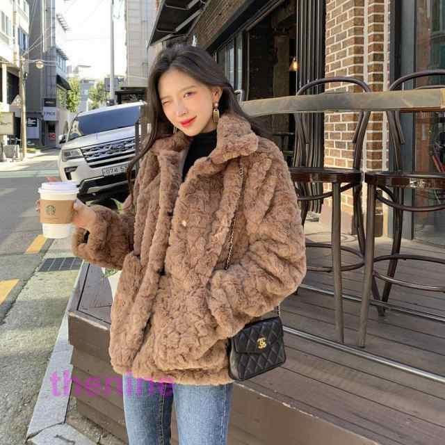 レディースファッション ファーコート フォックスファーコート 冬 新品 エコファーコートフェイクフォックスファー 毛皮コート ノースカラーの通販は