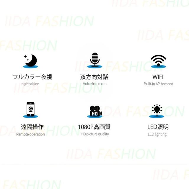 防犯カメラ ワイヤレス wifi対応 スマホ連動 家庭用 監視カメラ 屋内 玄関 室内 駐車場用 遠隔監視 セット 自動追跡 双方向通話 動体検知 高画質1080P 200万画素 無線式 見守りカメラ 高齢者 ペット 上下80度 360度回転 卓上 壁付け 32Ｇカード付き 防犯グッズ