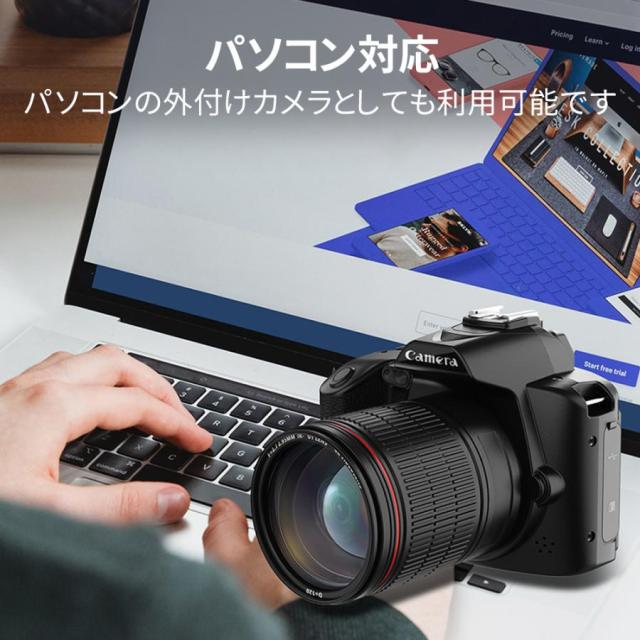 デジタルカメラ 4K 6400万画素 安い 小型 カメラ ビデオカメラ 16倍 