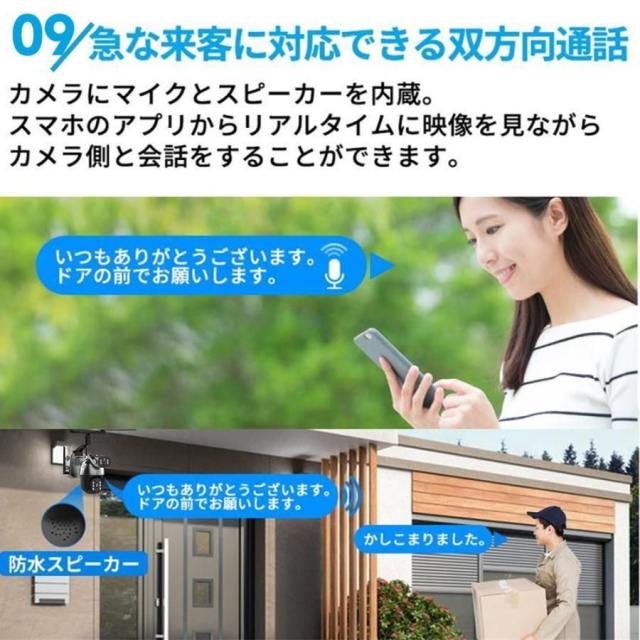 防犯カメラ ソーラー 屋外 家庭用 wifi 最大800万画素 セット ワイヤレス ネットワークカメラ 監視カメラ 配線不要 録画 夜間カラー 遠隔監視 動体検知 2025新品 2K超清 高画質 防水防塵 スマートアラート スマホアプリ操作 360度回転 モーションセンサー 防犯対策省エネ設計_11