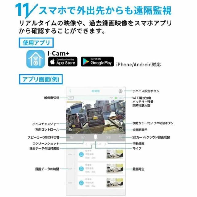 防犯カメラ ソーラー 屋外 家庭用 wifi 最大800万画素 セット ワイヤレス ネットワークカメラ 監視カメラ 配線不要 録画 夜間カラー 遠隔監視 動体検知 2025新品 2K超清 高画質 防水防塵 スマートアラート スマホアプリ操作 360度回転 モーションセンサー 防犯対策省エネ設計_13
