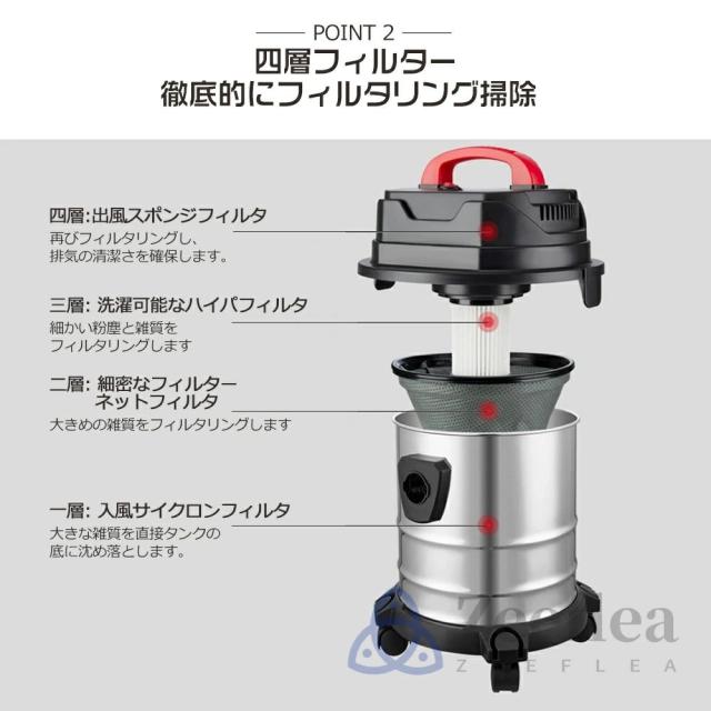 業務用掃除機 掃除機 充電式集塵機 紙パック式 乾湿両用 48000PA 業務