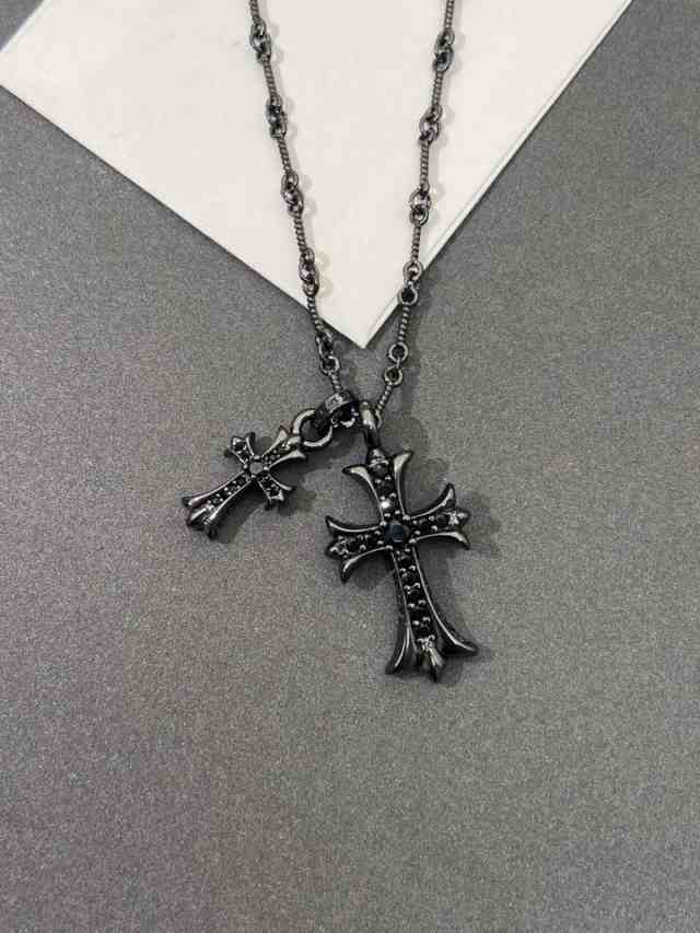 [Chrome Hearts] クロハート+字掛けネックレスですの通販は
