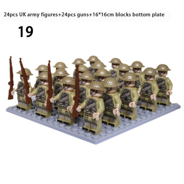 レゴ　ミニフィグ　騎士・兵士・バイキング　24体　M6 レゴ 互換 ミニフィグ LEGO ブロック イギリス軍 方陣