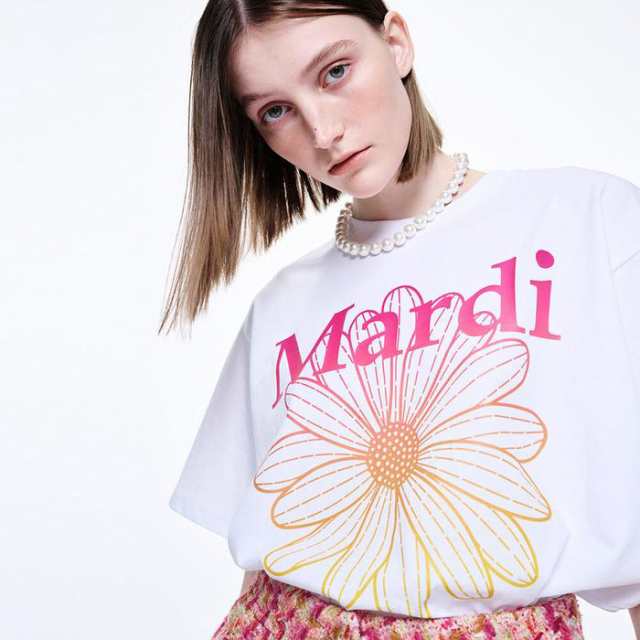 Mardi Mercredi マルディ メクルディTSHIRT FLOWERMARDI GRADATION 花