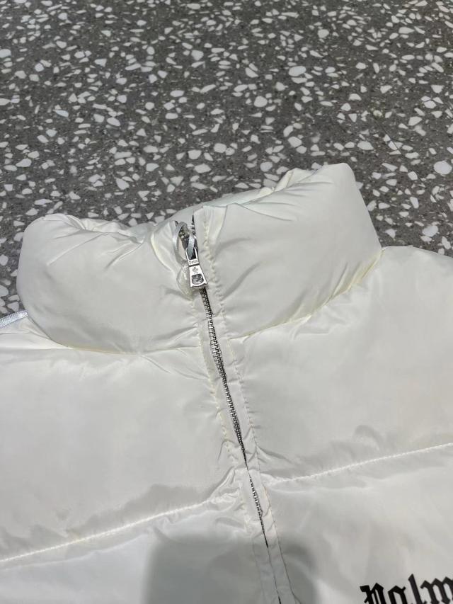 パーム・エンジェルズ　Palm Angels  腕のカラフルなストライプ 刺繍ロゴ ダウンジャケットの通販は