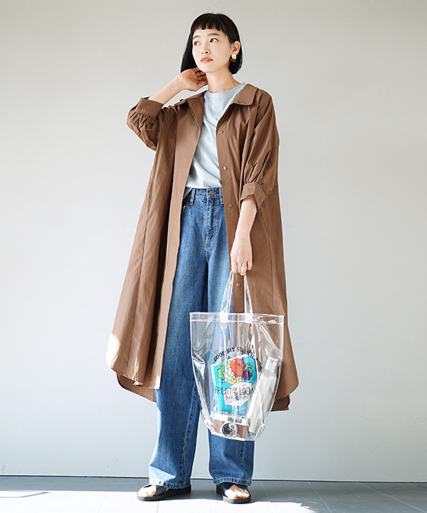 春新作 フライフロント 変形袖シャツワンピース トップス ワンピース ワンピ ロング 膝下 ひざ下 シャツワンピ 白シャツ ガウン 羽織 羽の通販はau Pay マーケット イーザッカマニアストアーズ