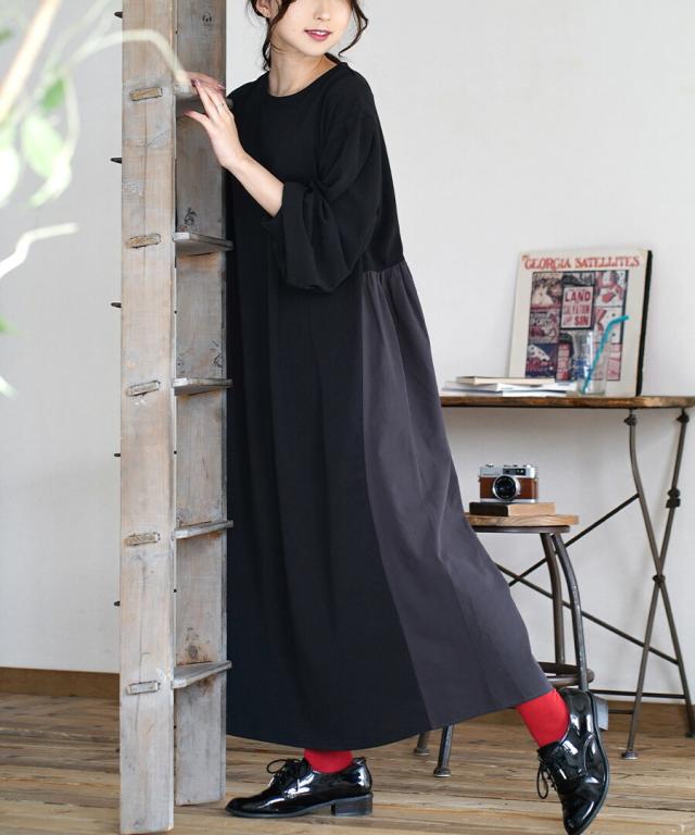 春新作 バックギャザー 異素材aラインワンピース トップス ワンピース ワンピ ロングワンピース ロングワンピ ロング ワンピ マキシワンの通販はau Pay マーケット イーザッカマニアストアーズ