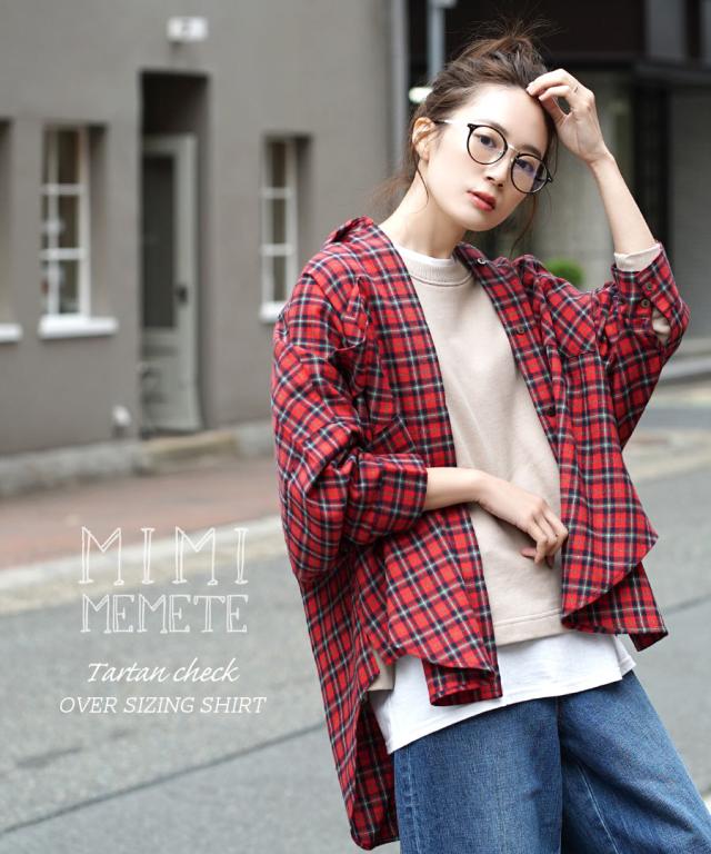 秋新作 メール便可22 Mimimemete フランネル ドルマンビッグ チェックシャツ レッド ミミメメット レディース トップス シャツ の通販はau Pay マーケット イーザッカマニアストアーズ