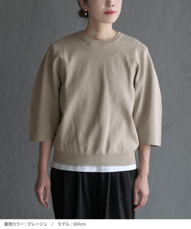 春新作 apartment department アパートメントデパートメント 【メール便可22】 超軽量 ラウンドスリーブプルオーバー レディース トップス プルオーバー ニット ニットウェア ニットウエア セーター ライトニット ハイゲージ 洗濯可能 2025SS agesugi_sfaの通販は