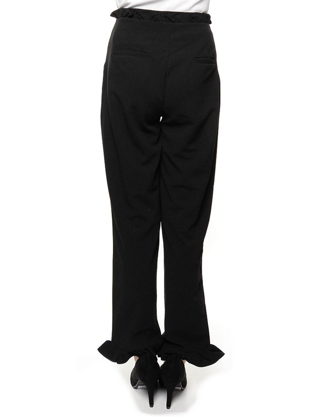 フリルジョーゼットポンチリラックスパンツ レディース パンツ ストレッチ フリル 美脚 オフィス 通勤 ジョーゼットポンチ 秋 冬の通販はau Pay マーケット Re Edit リエディ