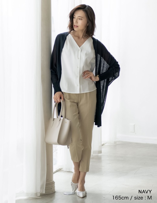 ドルマンスリーブサマーニットカーディガン レディース 薄手 ロング丈 ゆったり紫外線対策 冷房対策の通販はau Pay マーケット Re Edit リエディ