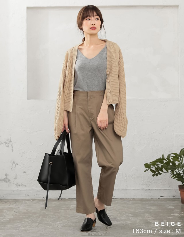 ボリューム袖フロントボタンニットカーディガン レディース ニットカーディガン カーディガン Vネック オフィスカジュアル 通勤 春カラーの通販はau Pay マーケット Re Edit リエディ