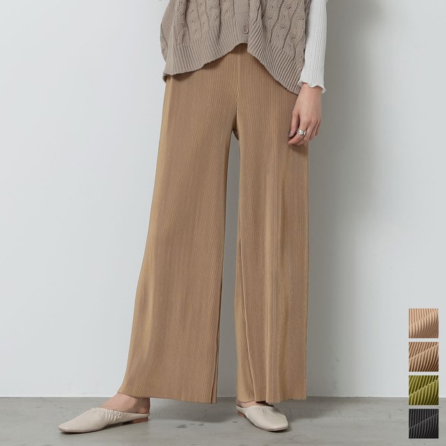 低身長向けsサイズ対応 高身長向けmサイズ対応 マットプリーツリラックスパンツ レディース ボトムス パンツ イージーパンツの通販はau Pay マーケット Re Edit リエディ