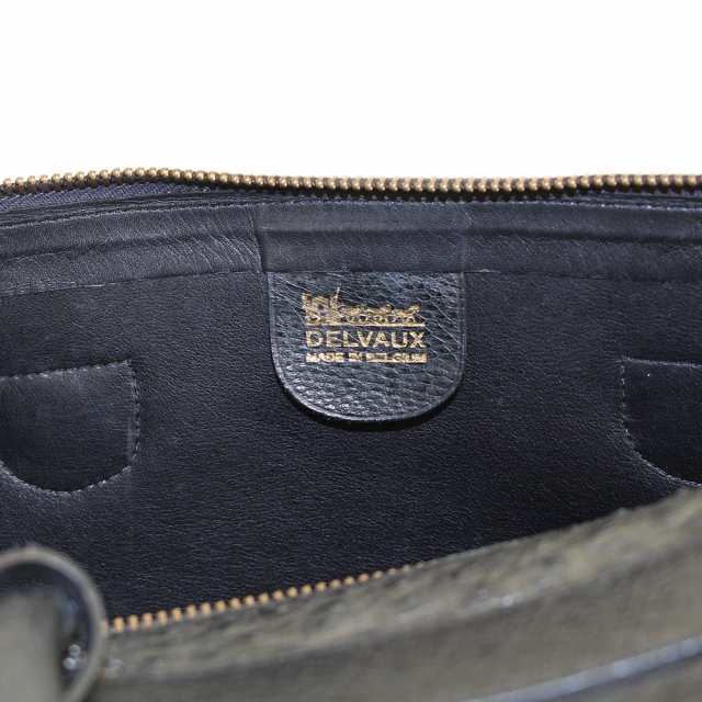 （中古）デルボー DELVAUX オーストリッチ ハンドバッグ ミニボストン ブラック 黒｜au PAY マーケット