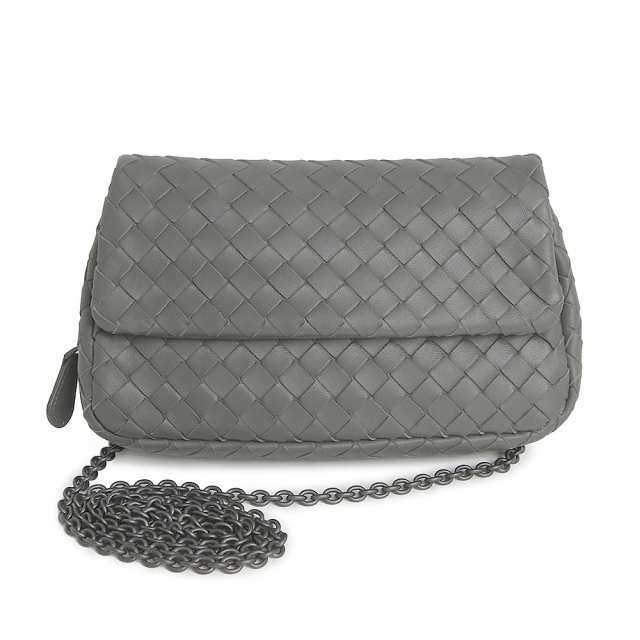 （新品・未使用品）ボッテガ ヴェネタ BOTTEGA VENETA ラムスキン イントレチャート ミニ チェーン ショルダーバッグ レディース グレー  ｜au PAY マーケット