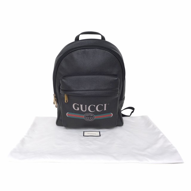 （未使用　展示品）グッチ GUCCI レザー プリント バック バックパック リュックサック デイパック ブラック 黒 メンズ 547834｜au  PAY マーケット