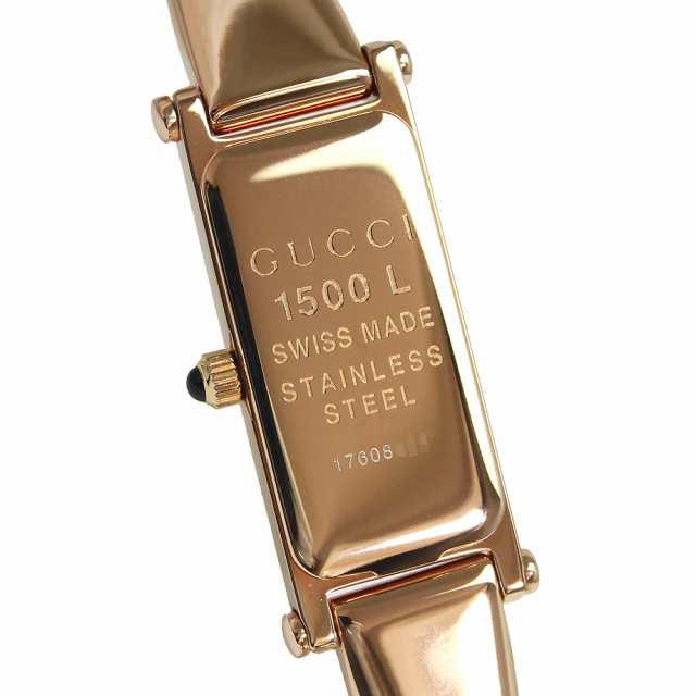 得価再入荷 Gucci - グッチ 1Pダイヤ バングルウォッチ 腕時計 ピンク