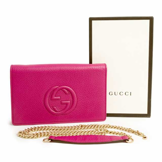 新品・未使用品）グッチ GUCCI レザー ソーホー インターロッキングG