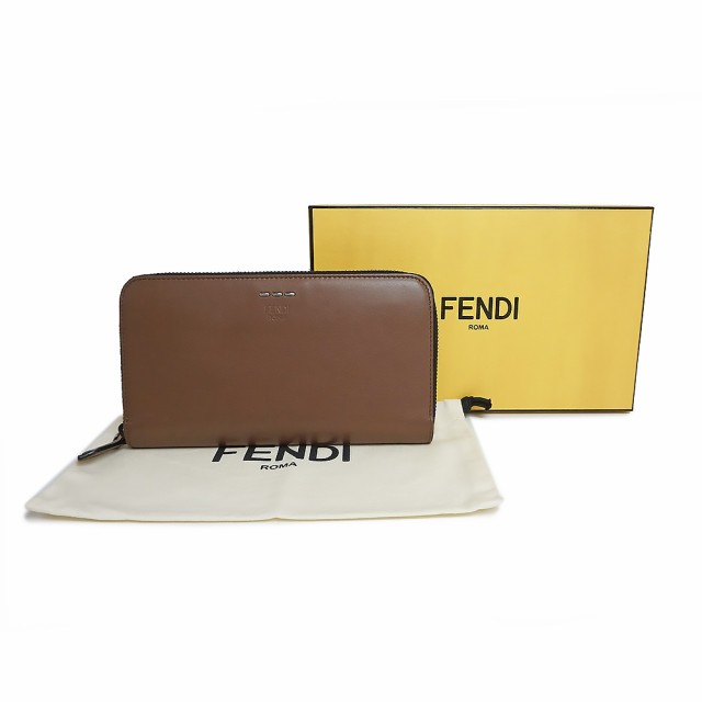 フェンディ FENDI ROMA ラウンドファスナー 長財布 ブラウン 未使用品-