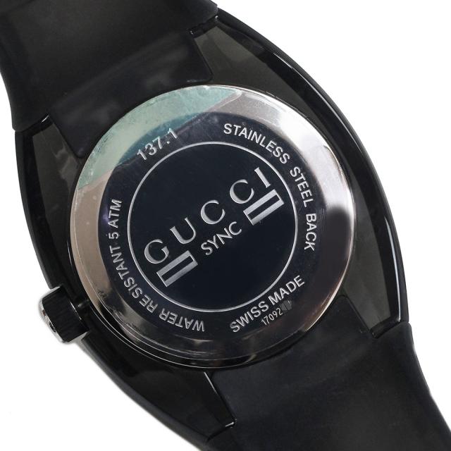 グッチ シンク Sync XXL クォーツ 腕時計 ラバー ブラック グレー 黒 137.1 YA137111 箱付 GUCCI（未使用　展示品） 楽天市場】【未使用 展示品】グッチ GUCCI シンク Sync XXL クォーツ